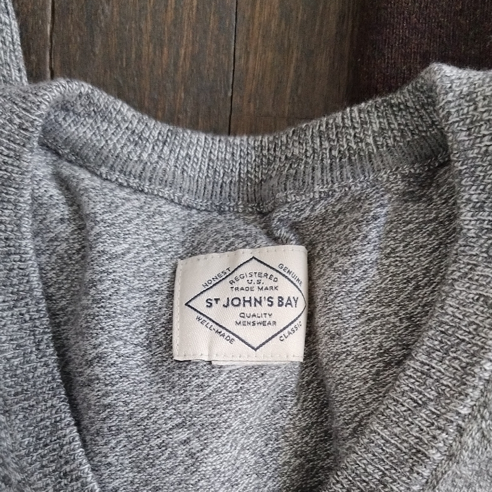 Lot of 3 ST JOHN Mens V Neck Sweaters Chocolate,Gray,Camel Sz XL - Picture 2 of 10
